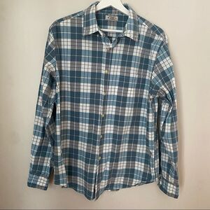 Reed Edward Shirt Button Down Plaid Collar Pocket Classic Trendy Casual Blue